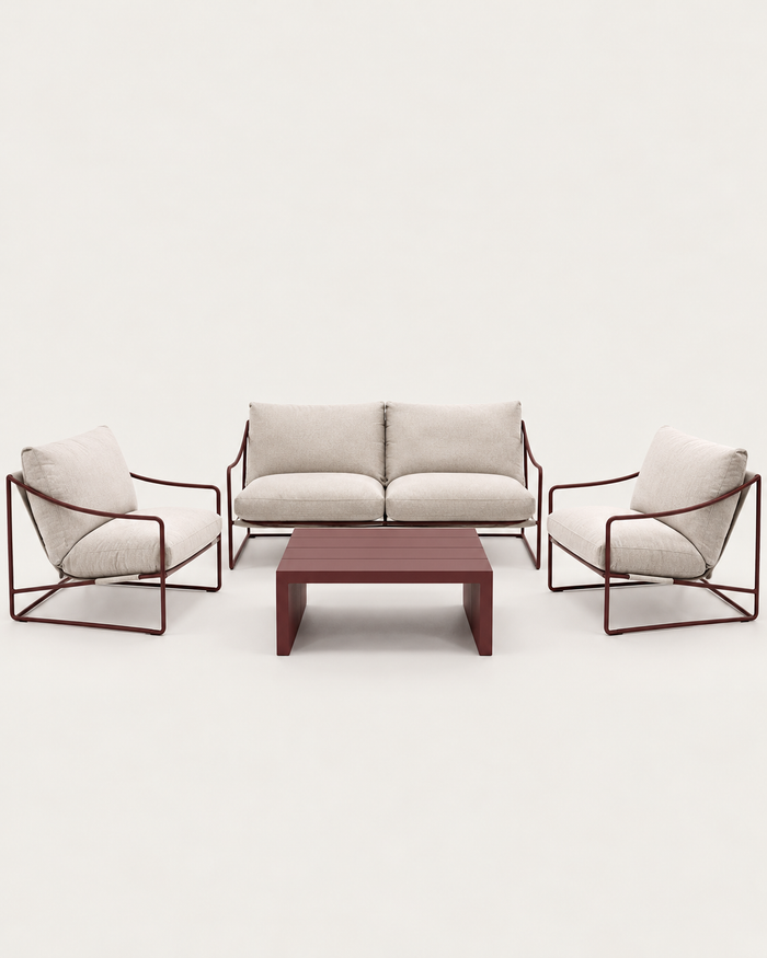 SET FARO - sofá loveseat, 2 sillones y mesa de centro