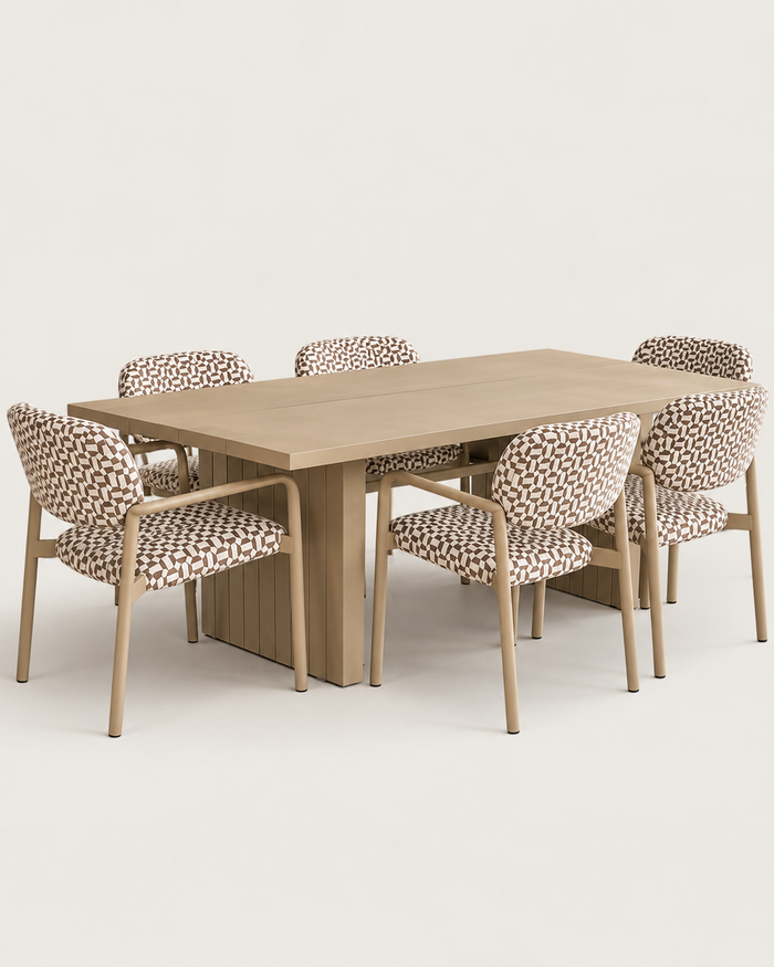 SET PAROS - mesa de comedor con 6 sillas