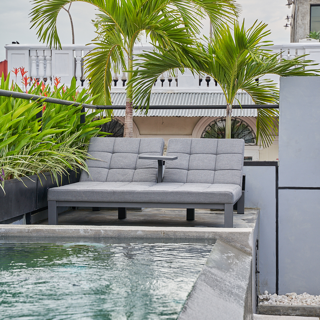 FLANELLE DARK GREY 443 COUPLE LOUNGER BAHAMAS - Image 3