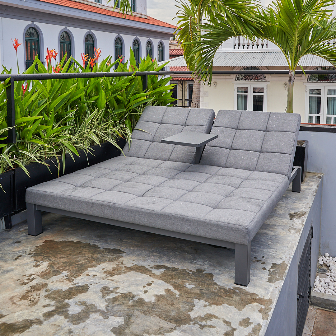 FLANELLE DARK GREY 444 COUPLE LOUNGER BAHAMAS - Image 4