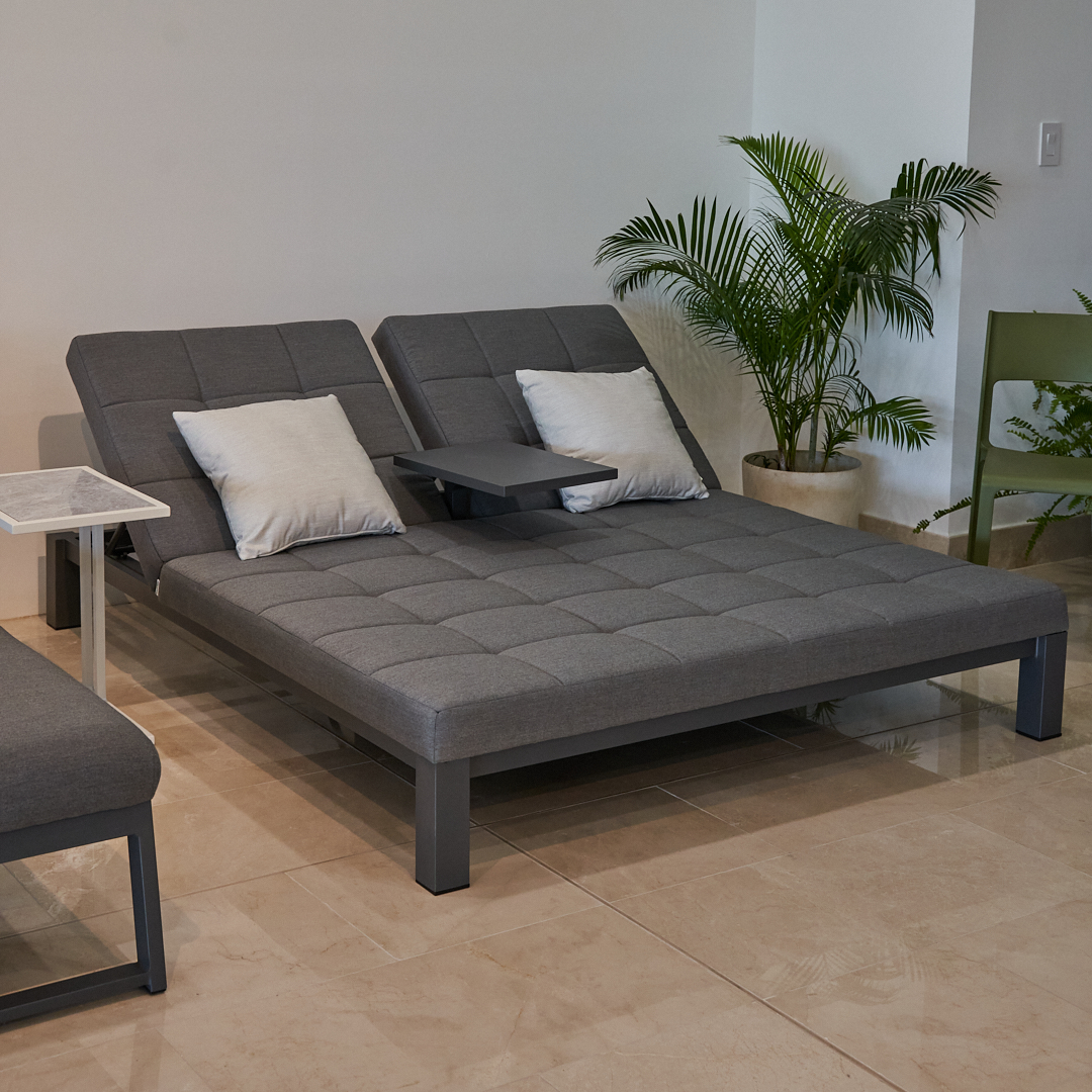 FLANELLE DARK GREY 445 COUPLE LOUNGER BAHAMAS - Image 5