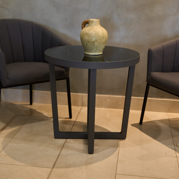 MESA COMEDOR GILI GLASS DARK GREY PEQUEÑA - Image 2