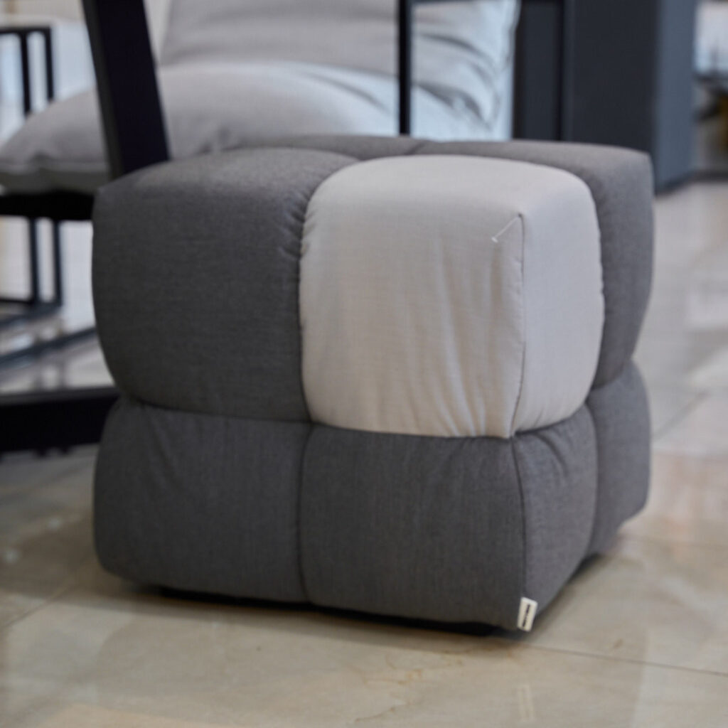POUF CABO VERDE FLANELLE BLACK 1